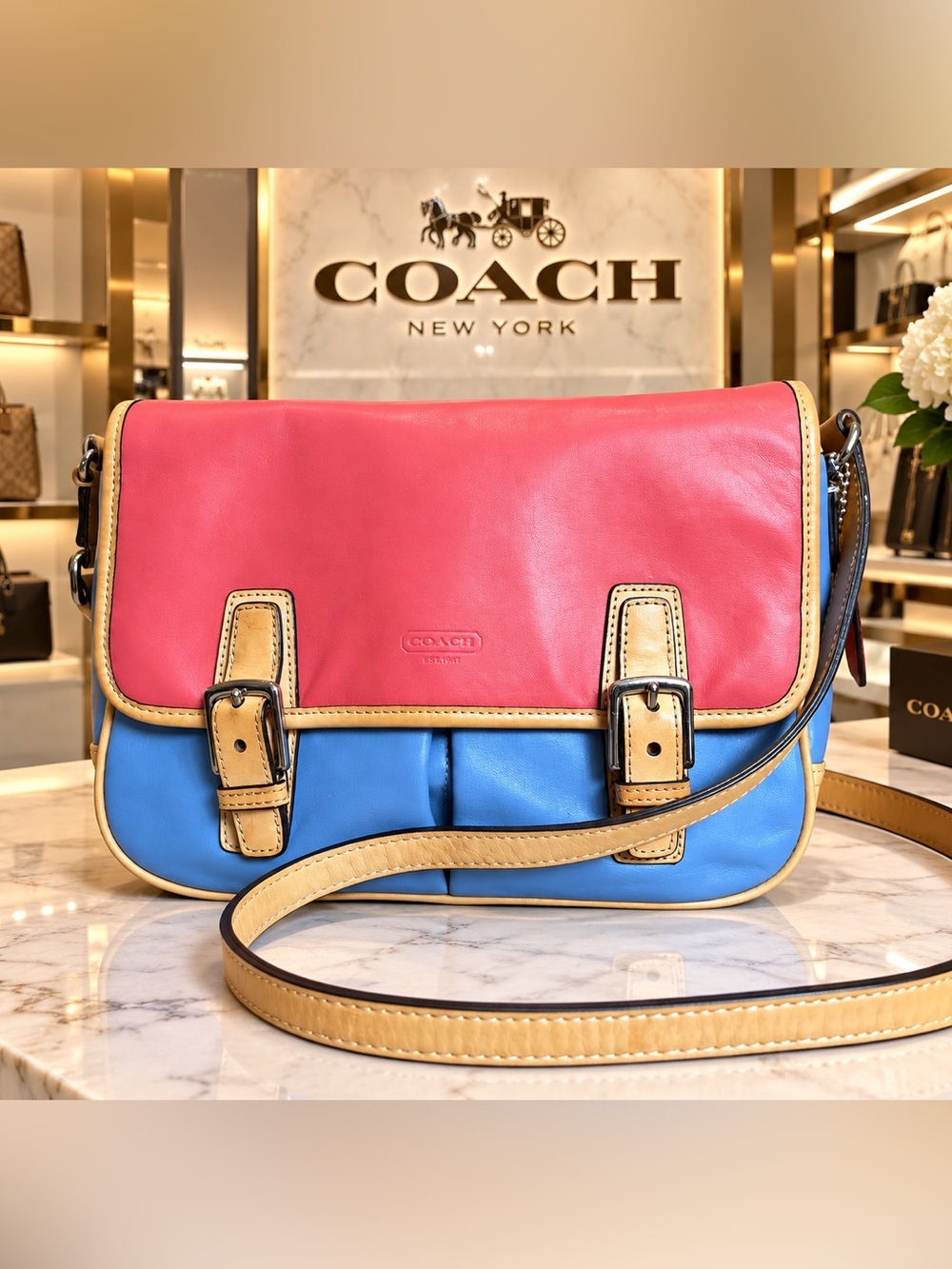 Coach Park Colorblock Leather Crossbody Bag